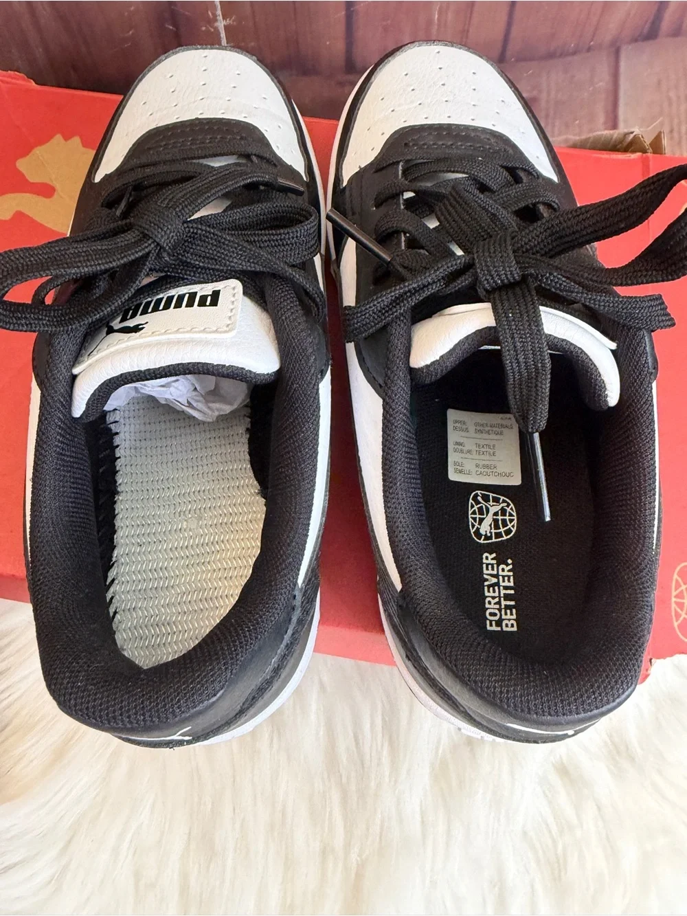 Puma Kids Caven 2.0 PS Black White Sneakers Shoes Size 3C